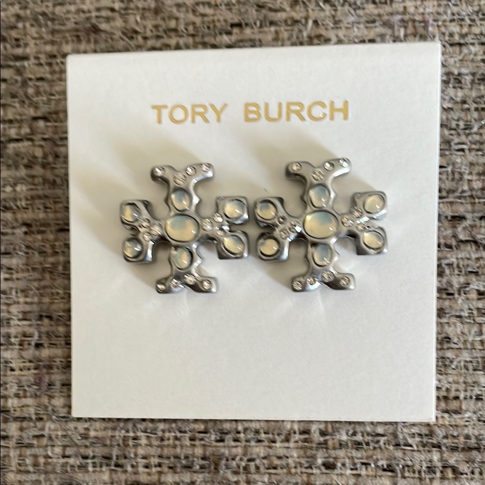 Tory Burch Roxanne Jeweled Stud Earrings NEW